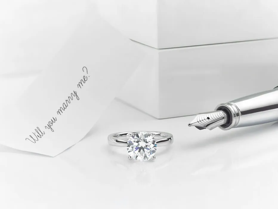 Trendy Lab-Grown Diamond Engagement Ring